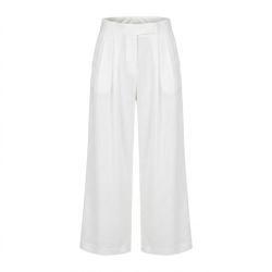 Massimo Dutti 女式简约日常通勤穿搭高腰垂感直筒阔腿休闲裤