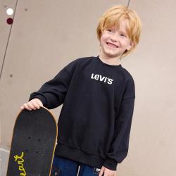 Levi's 儿童男童卫衣春秋纯色毛圈休闲套头卫衣中大童/小童童装