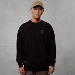 NEW ERA 24MLB复古水洗卫衣男女NY刺绣宽松针织套头衫潮