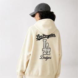 NEW ERA MLB华夫格连帽休闲纯色百搭单排扣长袖卫衣男女同款潮