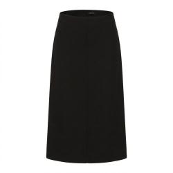 Massimo Dutti 黑色高腰气质中长款半裙