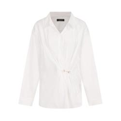 Massimo Dutti 简约气质翻领纯棉白衬衫通勤百搭女式衬衫