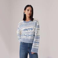 Levi's 李维斯女士宽松刺绣短款休闲针织衫毛衣0051M