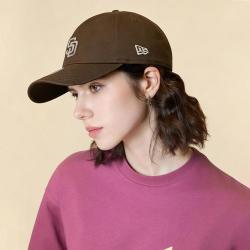 NEW ERA MLB刺绣小标弯檐棒球帽简约百搭男女同款920帽子