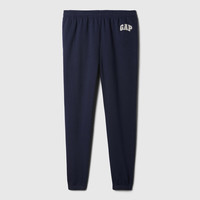 Gap 男装早秋款抓绒松紧腰针织束脚裤运动裤长裤美版500382 海军蓝 M