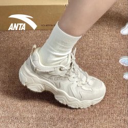 安踏 星海老爹鞋女软底增高厚底运动鞋百搭休闲女鞋