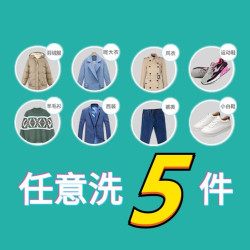 冬装羽绒服、大衣运动鞋任意洗5件（5公里免费取｜