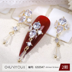 GZ新款锆石春柚网红饰品指甲美甲钻饰A