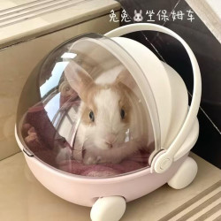 兔兔外出笼四季通用小兔子睡觉小窝宠物侏儒兔外出手提透气便携包