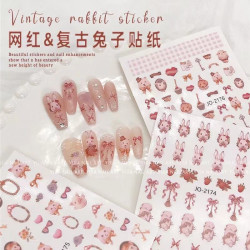 夜子老师优选-- 美甲兔子猫咪贴纸