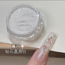 冰透碎钻爆闪美甲饰品粉色装饰彩色美甲钻蓝色闪粉饰品新款美甲