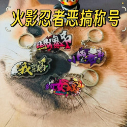 火影忍者手游恶搞coke小猫丁真忍界称号挂件钥匙扣