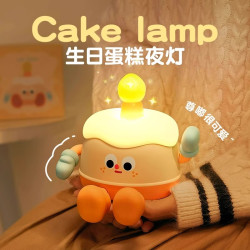 硅胶拍拍灯生日蛋糕小夜灯卧室感应床头灯宿舍氛围灯生日礼物女孩