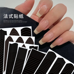 AMDMG 2025年新款网红爆款法式月牙微笑美甲贴纸装饰小图案指甲配件ins