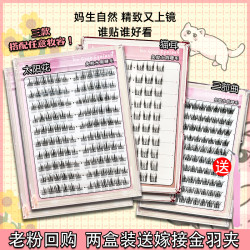 假睫毛懒人太阳花免胶自粘猫精灵眼睫毛自然仿真新手免卸