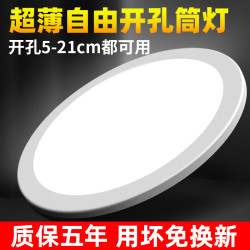 梵耀 自由开孔面板灯超薄可调筒灯6w9w15w21w3寸4寸6寸圆形嵌入式孔灯