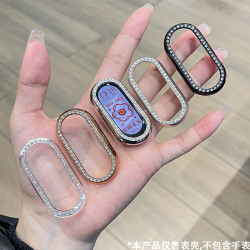 适用小米手环10/9/8镶钻保护壳9pro镂空带钻半包边表壳mi8 Pro硬