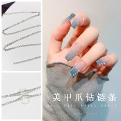 美甲链条小亿美甲网红锆石链条钻链爪钻日系超闪流行ins