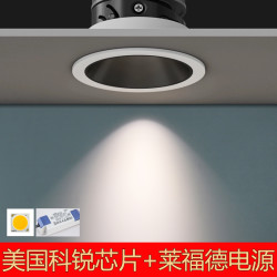 小山丘射灯/科锐芯片/莱福德电源/12瓦中性光4000K客厅嵌入式筒灯