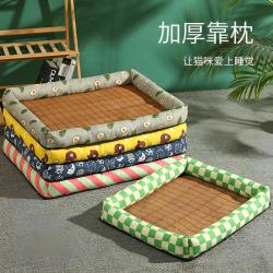 藤席猫窝狗窝凉席垫猫咪宠物床冰垫夏季降温猫窝降温床垫凉快小窝