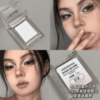 Y毛平哑光高光平替!纯白色眼影截断提亮眼头膨胀泪沟凹陷