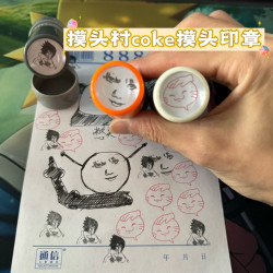 火影手游可爱表情摸头印章恶搞coke小猫老弟龙图手帐
