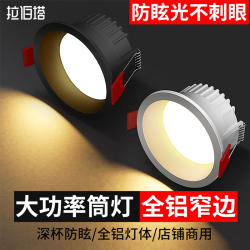 拉伯塔 led窄边筒灯防眩嵌入式12W 2.5寸6寸18w 5w开孔10 12 13 16公分