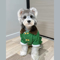 宠物猫狗衣服 秋冬喜庆保暖军棉大衣防掉毛室内空调服 中小大型犬