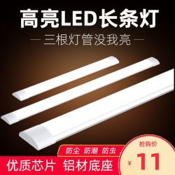 DUTRIEUX 三防净化灯led长条灯超薄套日光灯管吸顶条形办公室超亮一体化
