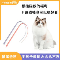 老鼠尾巴逗猫棒猫玩具硅胶逗猫杆仿真猫咪自嗨耐咬逗猫玩具耐用
