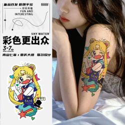 爱心发送 彩色纹身贴辣妹 甜酷美少女可爱卡通少女心防水持久日系