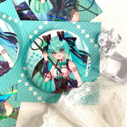 〔恶の怠惰〕初音未来同人周边 画师稿件授权 吧唧58mm 包邮