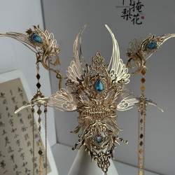 原创（翎羽）发冠套装汉服配饰古风配饰