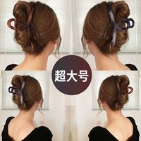 秋冬超大号磨砂发抓夹女后脑勺发量多新款盘发气质高级感马尾发夹