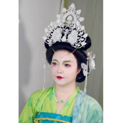 时春居汉服配饰头饰3d打印发饰唐 《凤鸟》