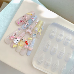 Kusacollection美甲模具凯蒂猫可甜可盐蝴蝶结幽灵小猫