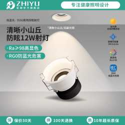 至御 小山丘洗墙射灯12W嵌入式客厅卧室护眼高亮防眩无主灯具5550