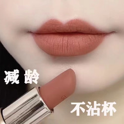 正品口红不掉色不沾杯不脱色肉桂色滋润保湿哑光防水持久显白素颜