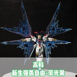 高科-新生强袭自由 Hg1/144正义拼装模型玩具 送支架,水贴 光翼