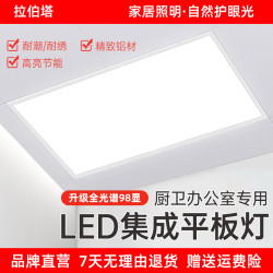 拉伯塔 卫生间集成吊顶灯白光三色变光led天花平板灯厨卫厕所面板灯30X60
