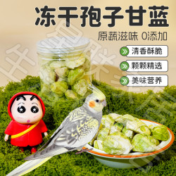 鹦鹉零食冻干蔬菜孢子甘蓝训练奖励玄凤牡丹虎皮鸟食啃咬