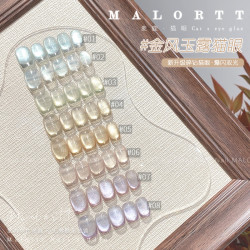 麦鹿猫眼 金风玉露 爆闪碎钻双光猫眼胶彩色猫眼甲油胶日式罐装胶