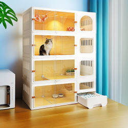 鲜贝宠 带厕所超大空间室内家用养猫笼子小猫窝猫别墅猫砂盆