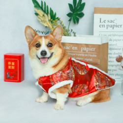 宠物狗狗衣服新年过年马年唐装秋冬柯基冬装保暖加厚小型犬中型犬