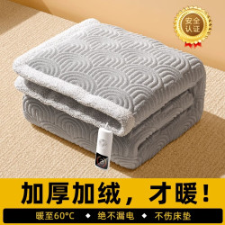 三春 加厚电热毯双人180x200自动断电单人双人双控电褥子冬季神器