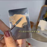 解放双手！粉底液调色盘方形专业调色板化妆师专用彩妆不锈钢指环