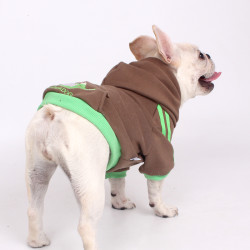 TIGERDOG小中型犬猫法斗牛犬巴哥狗宠物衣服秋冬运动休闲连帽卫衣