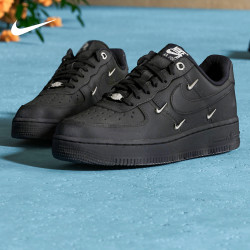 NIKE 女鞋AIR FORCE 1 AF1 空军一号黑四勾运动低帮板鞋HQ1180-001