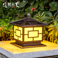 太阳能灯柱子灯柱头灯防水两边家用院子门柱灯户外照明室外庭院灯