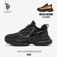 U.S. POLO ASSN. 冬季新款加绒加厚大棉保暖东北棉鞋防滑雪地男鞋